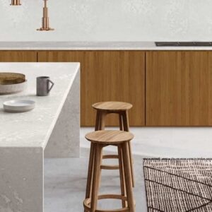Spacious kitchen featuring Caesarstone Cloudburst Concrete island and contemporary decor