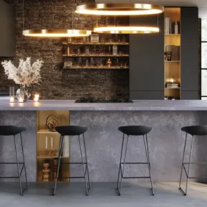 CRL Mercurio Super Honed quartz worktop in a modern kitchen featuring a soft matte finish and elegant grey tones — the perfect blend of durability and design.