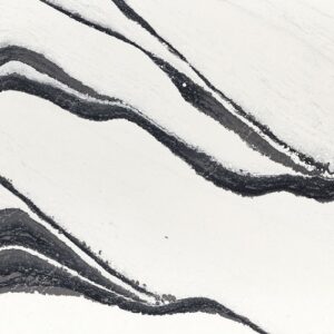 Cambria Bentley Quartz worktop with culinary items, showcasing its sleek design