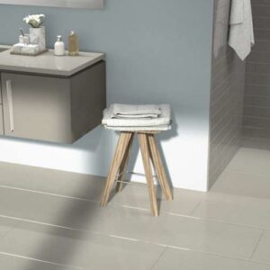 Bathroom featuring CRL Soft Concrete Quartz countertop in a modern setting