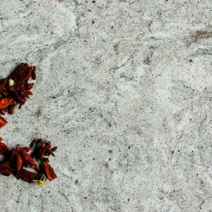 CRL Montana Gris Quartz surface with spices and herbs