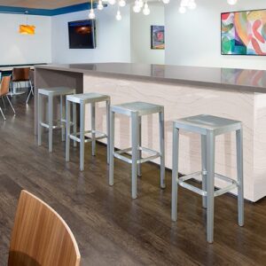 Cambria Carrick Quartz worktop in a modern dining area in London.