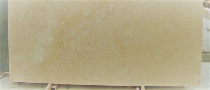 Flooring Ivory Travertine slab ready for installation in a UK home