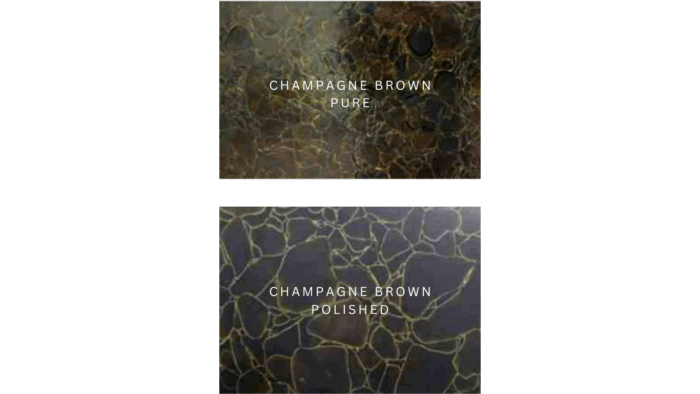 23-9852bb20-505e-11ed-b067-b33ce1018533 Close-up of Champagne Brown Pure and Polished surface textures from Magna Glaskeramik