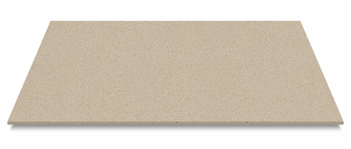 Tiles & Walls Flat slab of Compac Travertine Composite Stone, showcasing its smooth and elegant surface.
