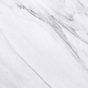 Close-up of Calacatta Apuano marble with grey veins on a white background
