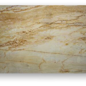Gold Macaubas Quartzite slab showcasing unique patterns, perfect for kitchens in the UK.
