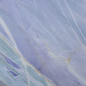 Close-up of Azul Imperial quartzite showing blue and gold veins