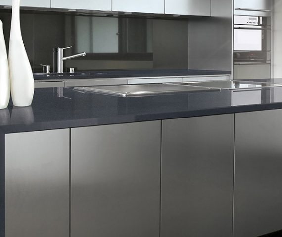 Flooring Modern kitchen with Cambria Daron Quartz worktop