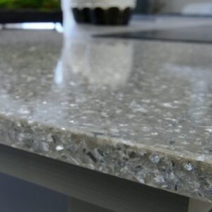 Cambria Minera Quartz countertop in a modern kitchen setting