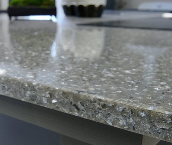 Flooring Cambria Minera Quartz countertop in a modern kitchen setting
