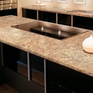 Cambria Nevern Quartz countertop in a modern kitchen setting.