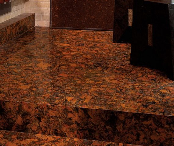 Flooring Cambria New Brighton quartz worktop in a modern kitchen setting