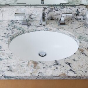 Cambria Praa Sands Quartz bathroom countertop with sink