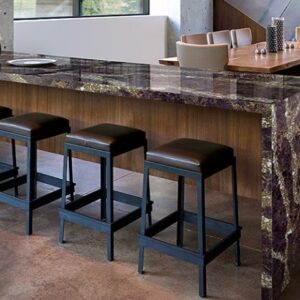 Cambria Princetown Quartz kitchen island in a contemporary UK home