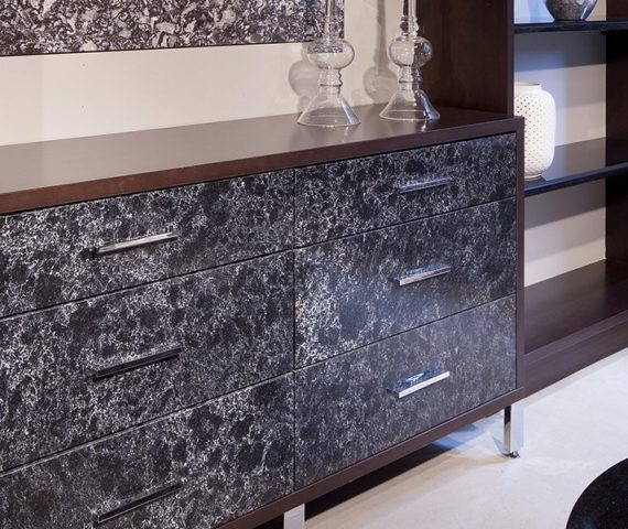 Tiles & Walls Cambria Sharpham Quartz used in modern cabinet design