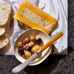 Cambria Wellington Quartz kitchen worktop with cheese and olives in Surrey