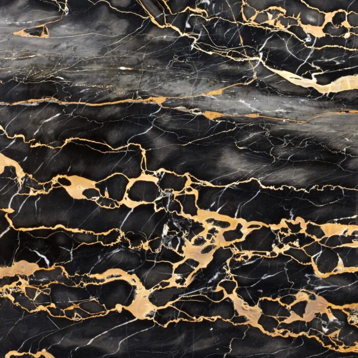 Portoro Marble - Worktops Close-up of Portoro Marble with striking black and gold veining