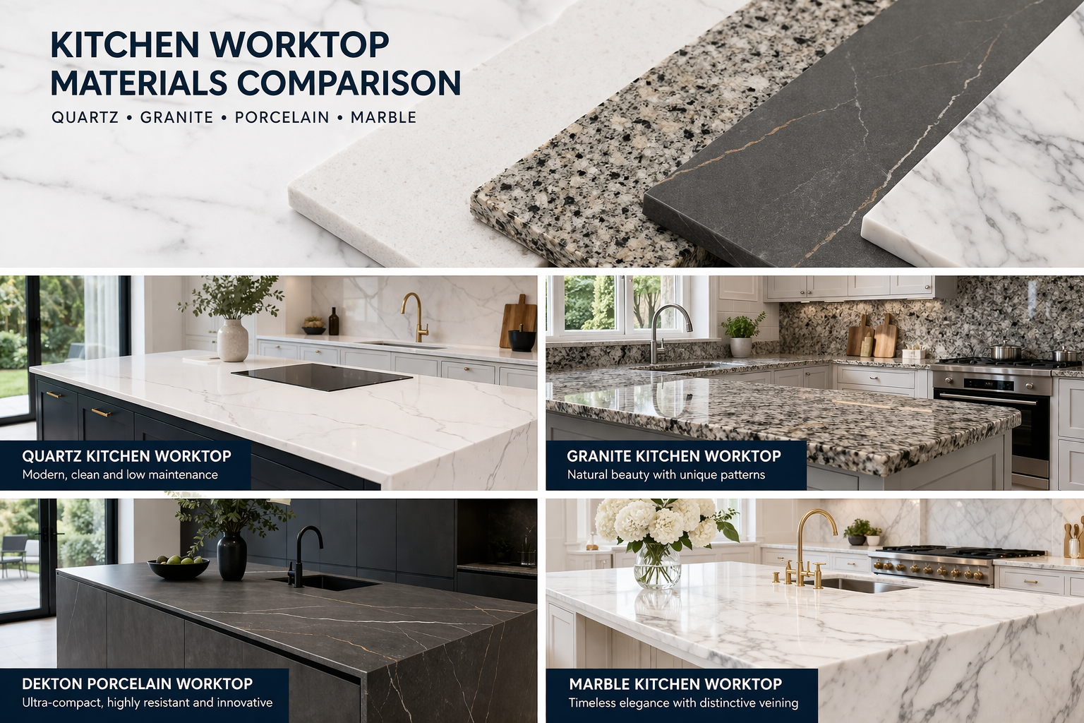 dekton porcelain kitchen worktop ultra compact surface modern UK kitchen
