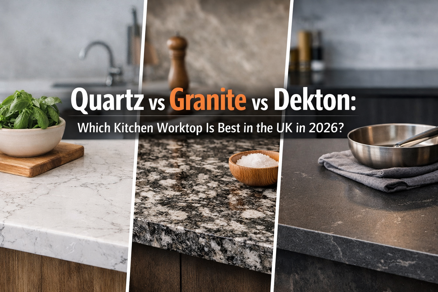 Quartz vs Granite vs Dekton