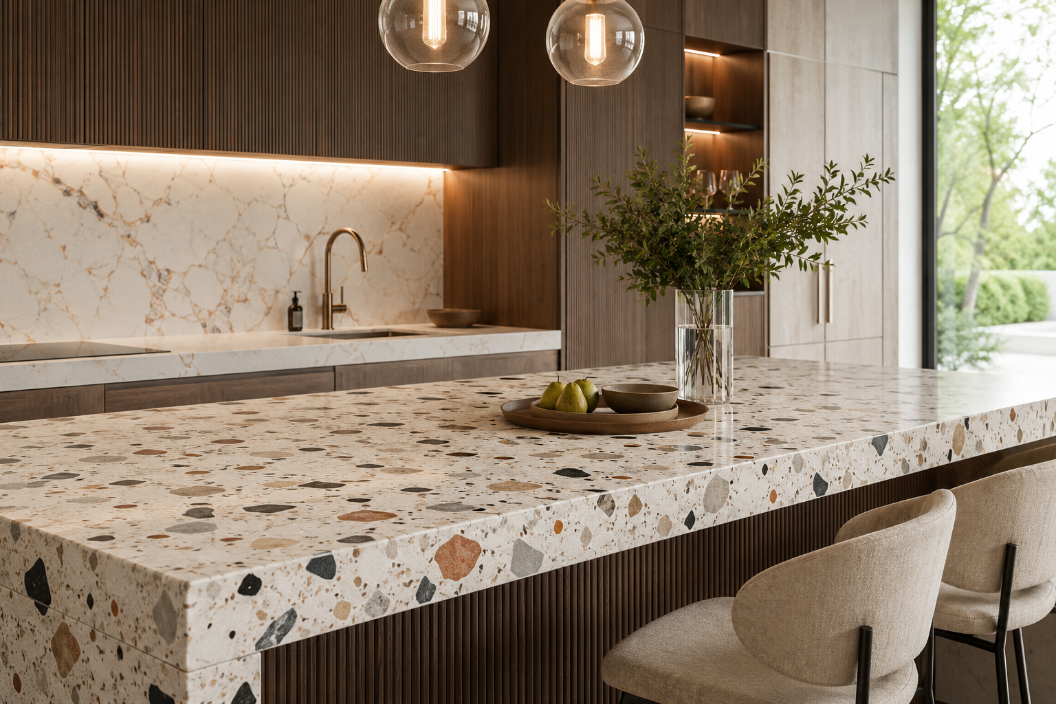 Terrazzo vs Quartzite Worktops: Which Luxury Surface Is Best for Modern Kitchens in the UK?