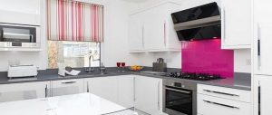 Fuscia Glass Splashback