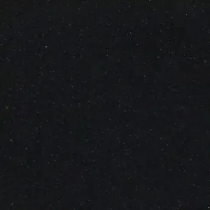 Close-up of Quartzforms Add Top Crystal Black Quartz with glittering accents, ideal for luxury worktops in London.