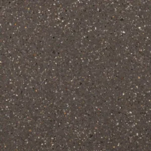Close-up of Quartzforms Pebble Dark Grey Quartz surface with grain effect