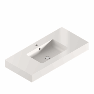 Silestone Evita L Washbasin in Blanco Zeus finish, available in London, UK