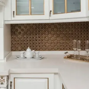 Traditional kitchen in Surrey with Cimstone Barents Quartz worktop