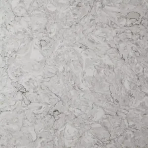 Close-up of CRL Monte Bianco Quartz with swirly pattern