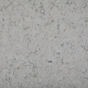 Close-up of CRL River White Quartz surface with unique grains.