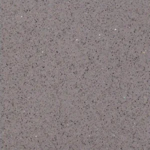 Close-up of Quartzforms Twinkle Grey Quartz surface with shimmering details, ideal for modern kitchens in London.