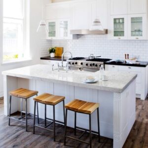 Silestone Cygnus Quartz Kitchen Island