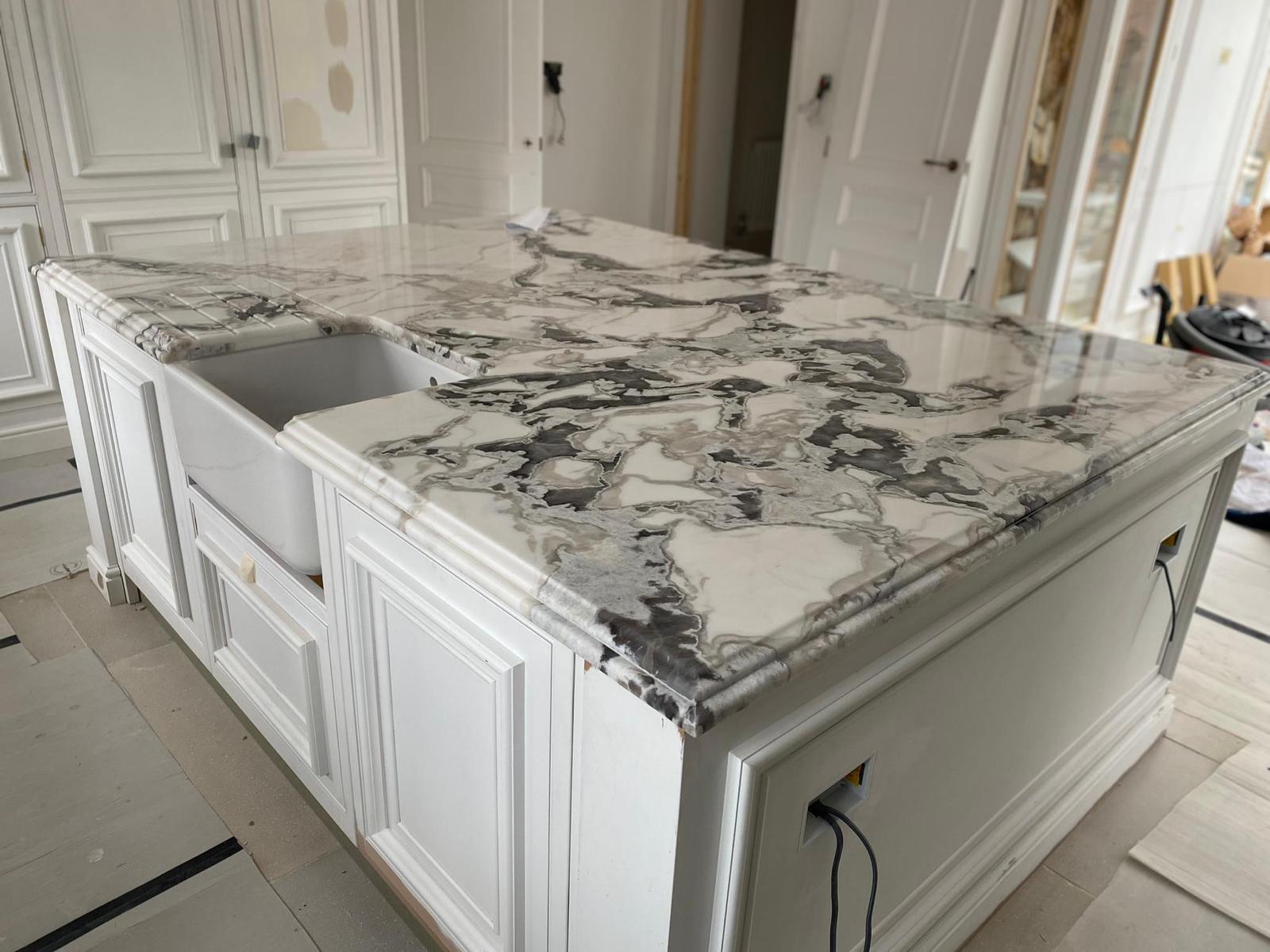 marble kitchen worktop