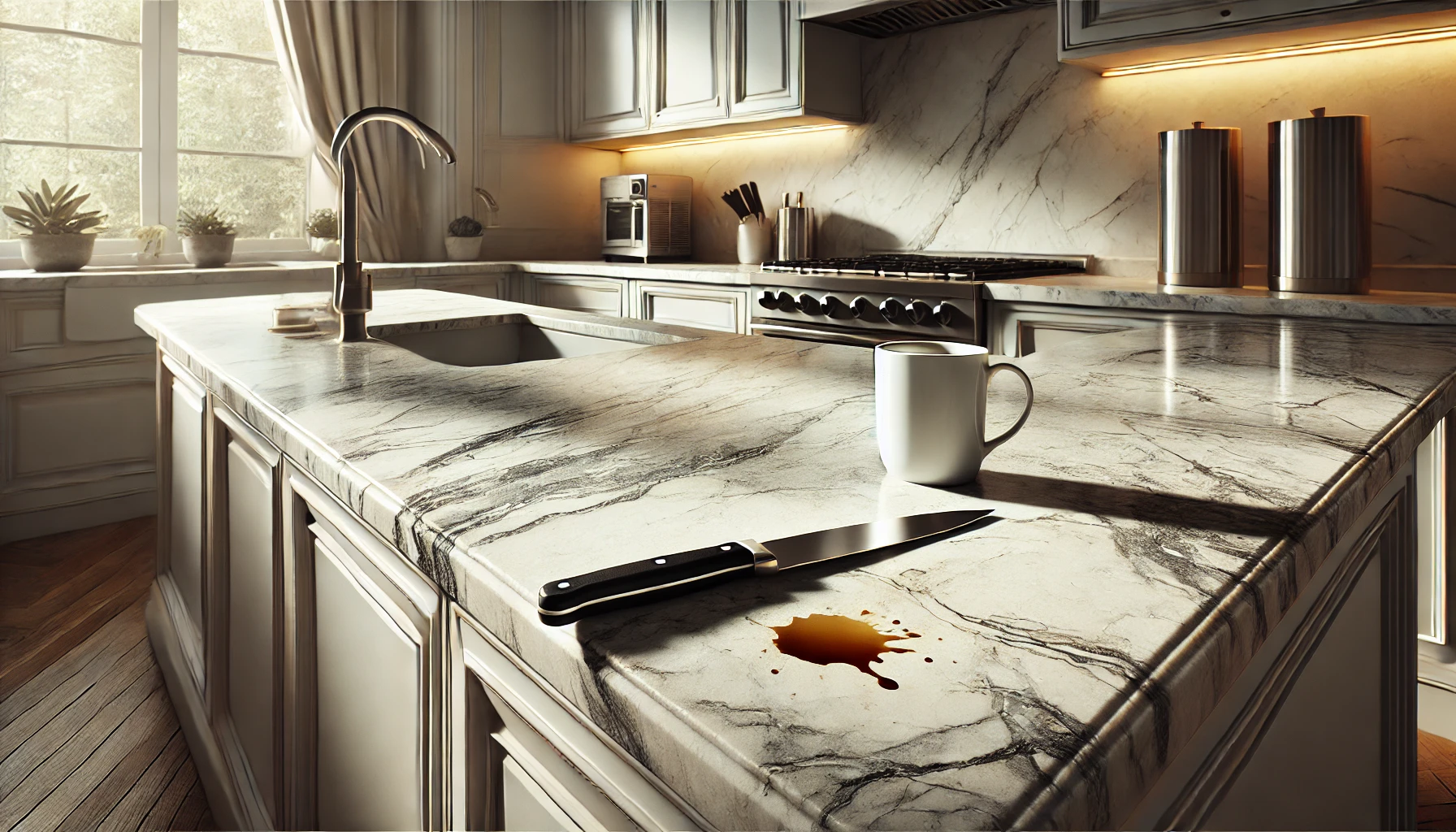 Bad Habits that Damage Marble Kitchen Worktops: What Not to Do - mykitchenworktop