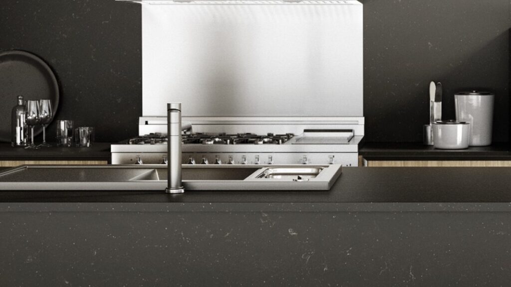 Compac Obsidiana Kitchen Worktops: Sustainability and Elegance in London